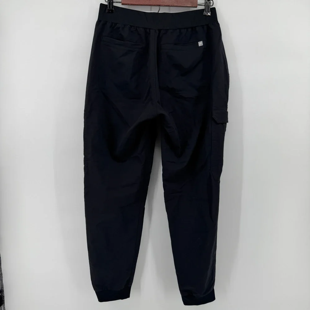 Fabletics Cargo Joggers Women M Black Multi-Pocket Utility Drawstring Athleisure